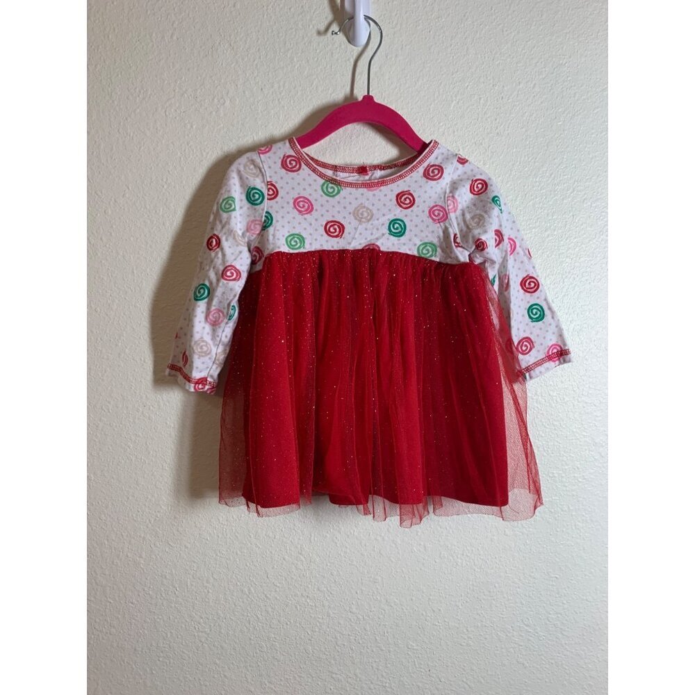 Good Lad Sparkle Holiday Dress Baby Girls Size 18 Months Red AC8